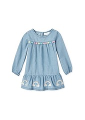 The Children's Place Long Sleeve Rainbow Chambray Dress (Toddler)