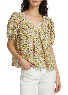 The Great Bungalow Silk Top In Floating Petals Floral