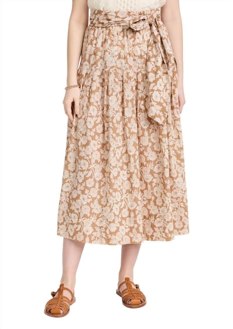 The Great Highland Skirt In Oat Wild Brush Floral