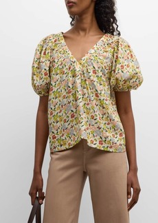 The Great The Bungalow Floral V-Neck Top