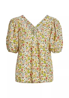 The Great The Bungalow Silk Floral Top