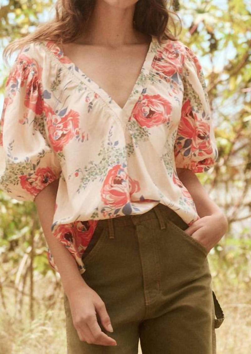 The Great The Bungalow Top In Echo Rose Print