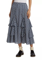 The Great The Curtsy Floral Midi-Skirt