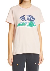 THE GREAT. Mountain Side The Boxy Crew Graphic Tee