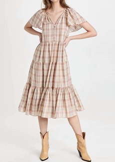 The Great The Iris Dress In Washed Rose Plaid