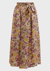 The Great The Papyrus Floral Midi Skirt