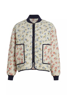 The Great The Reversible Quilted Bomber Jacket