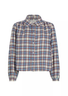 The Great The Tableau Plaid Top