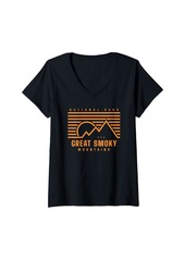 The Great Womens Great Smoky Mountains Souvenir V-Neck T-Shirt