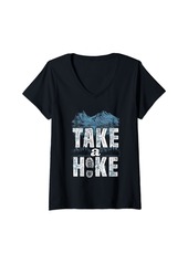 The Great Womens Take A Hike Camping Accessory Outdoor Nature Hiking V-Neck T-Shirt