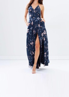 The Jetset Diaries Iman Floral Maxi Dress In Blue Floral