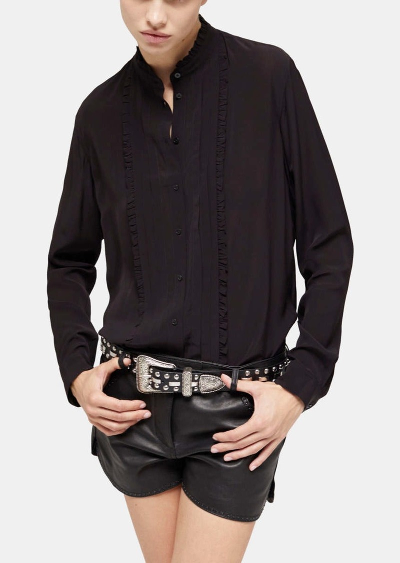 The Kooples Black Flowing Shirt