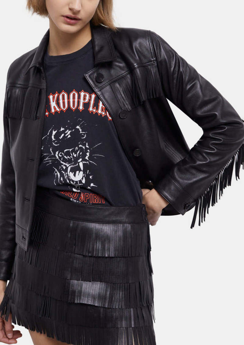 The Kooples Black Leather Jacket