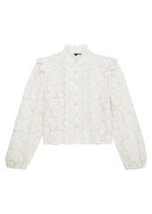 The Kooples Chemise Lace Long-Sleeve Blouse