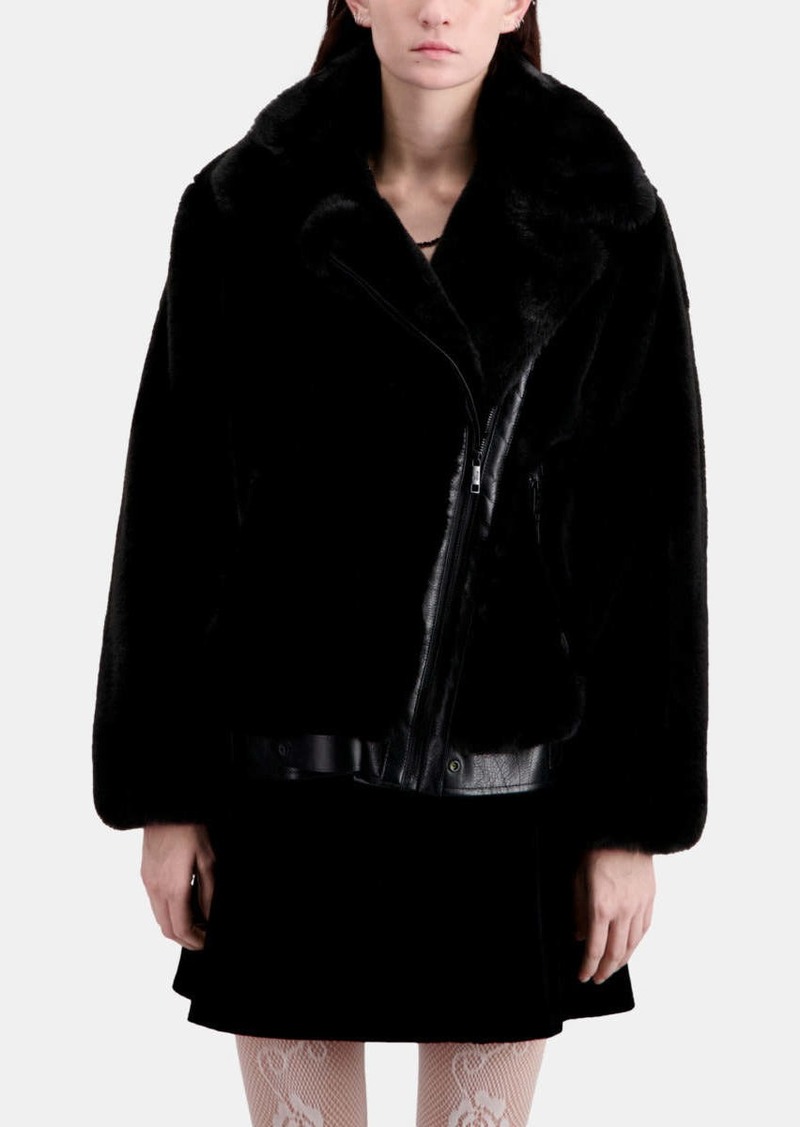 The Kooples Faux Fur Bomber Jacket