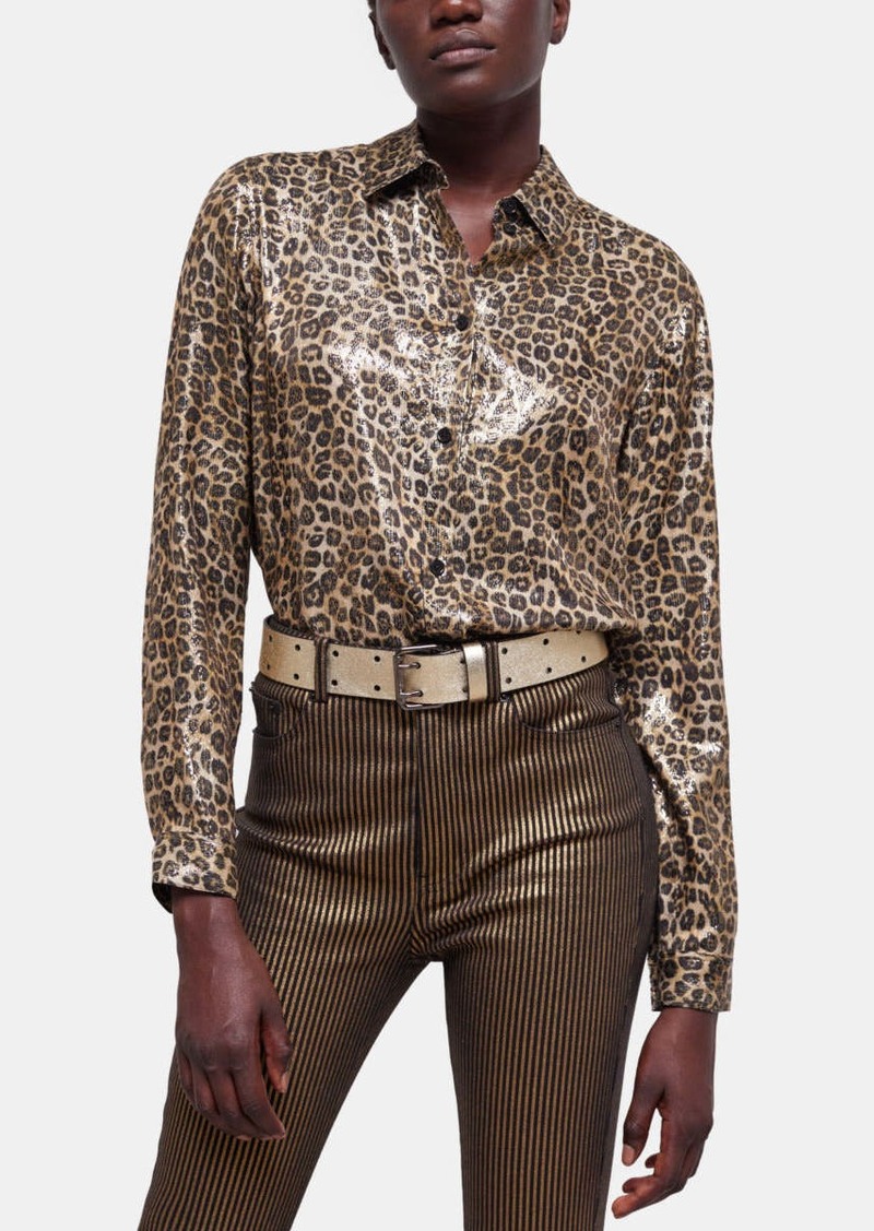 The Kooples Flowing Leopard-print Shirt