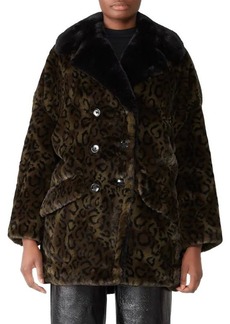 The Kooples Leopard Faux Fur Coat