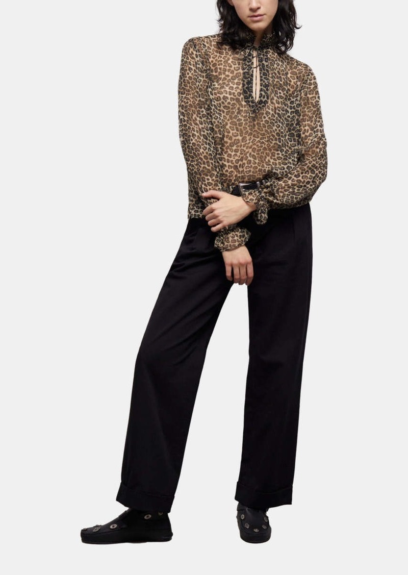 The Kooples Leopard Print Blouse