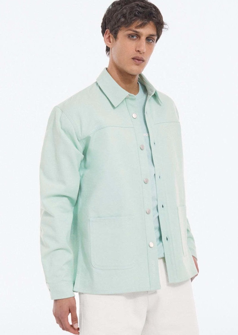 The Kooples Light Green Cotton Shirt With Patch Pockets