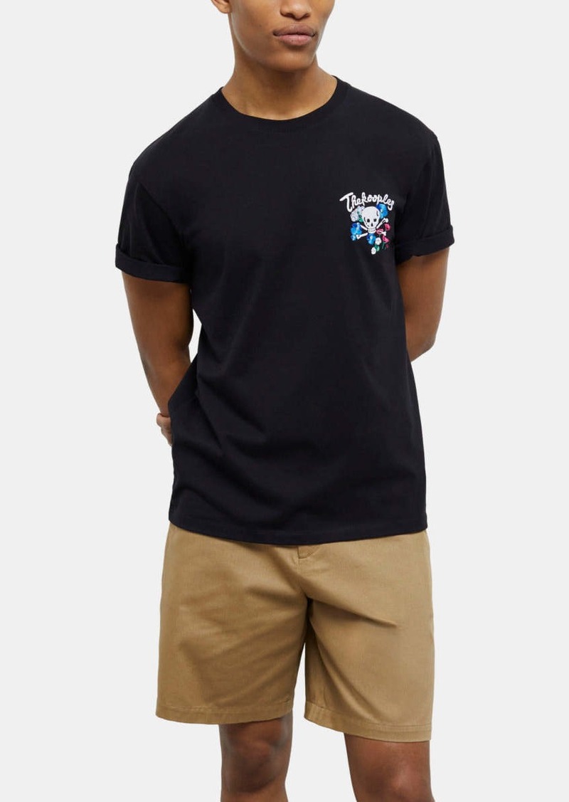 The Kooples Men's Black T-shirt With Embroidery