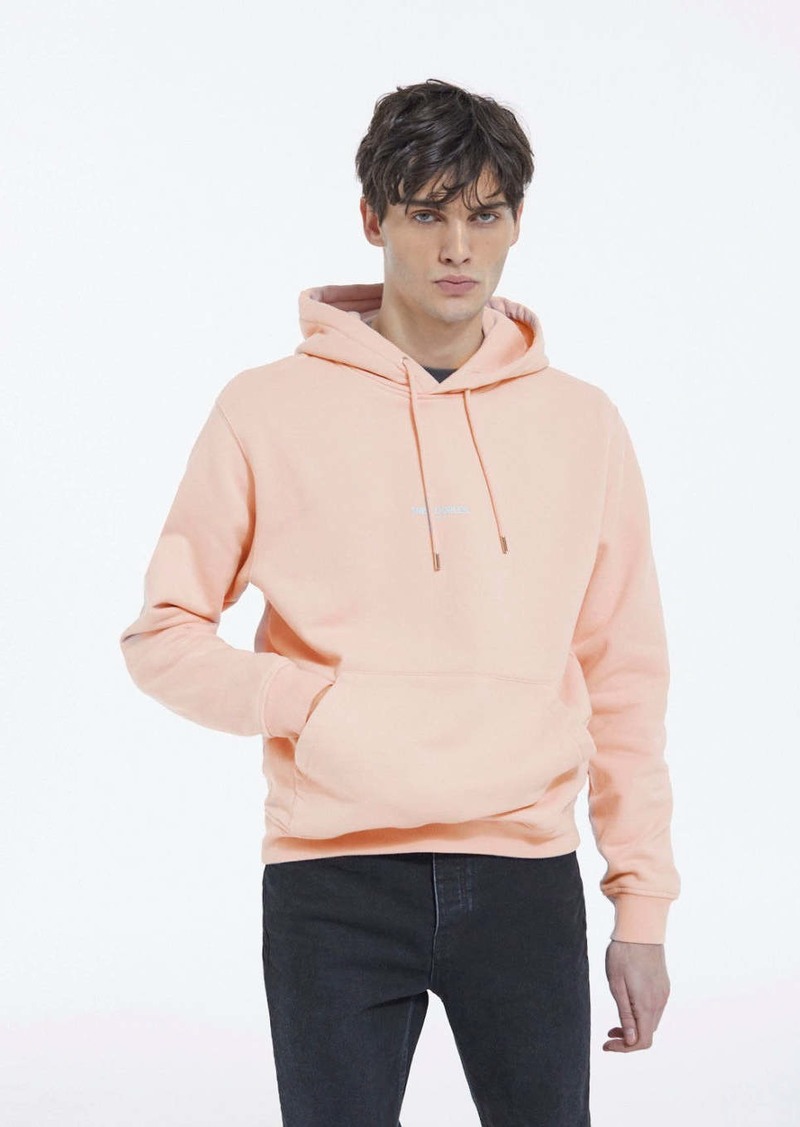 The Kooples Pink Cotton Hoodie With Logo On The Chest