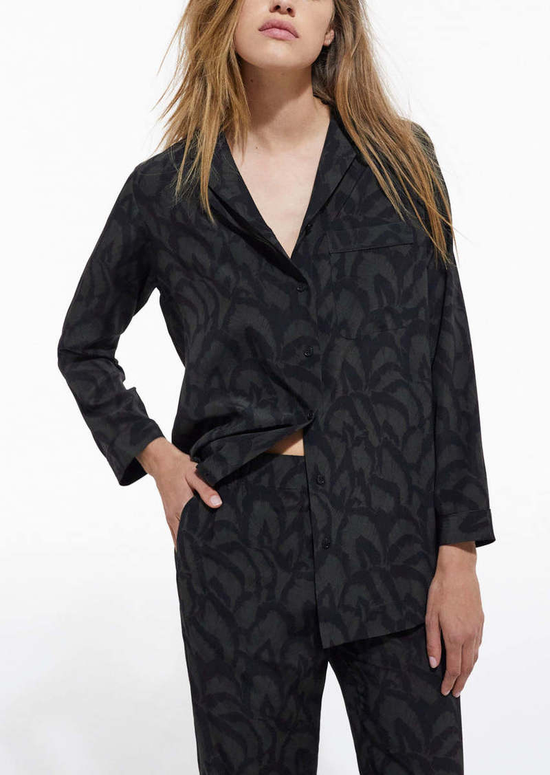 The Kooples Printed Silk Shirt