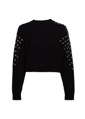The Kooples Star Print Wool-Cashmere Sweater