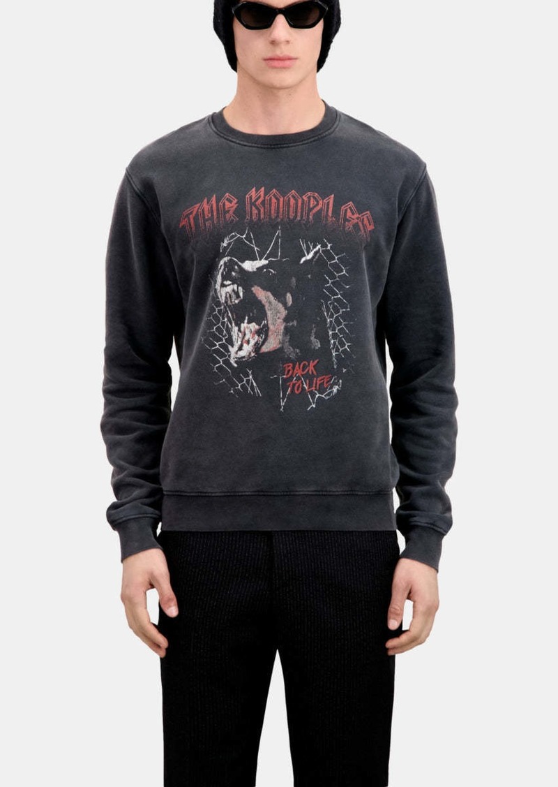 The Kooples Sweatshirt With Barking Dog Serigraphy