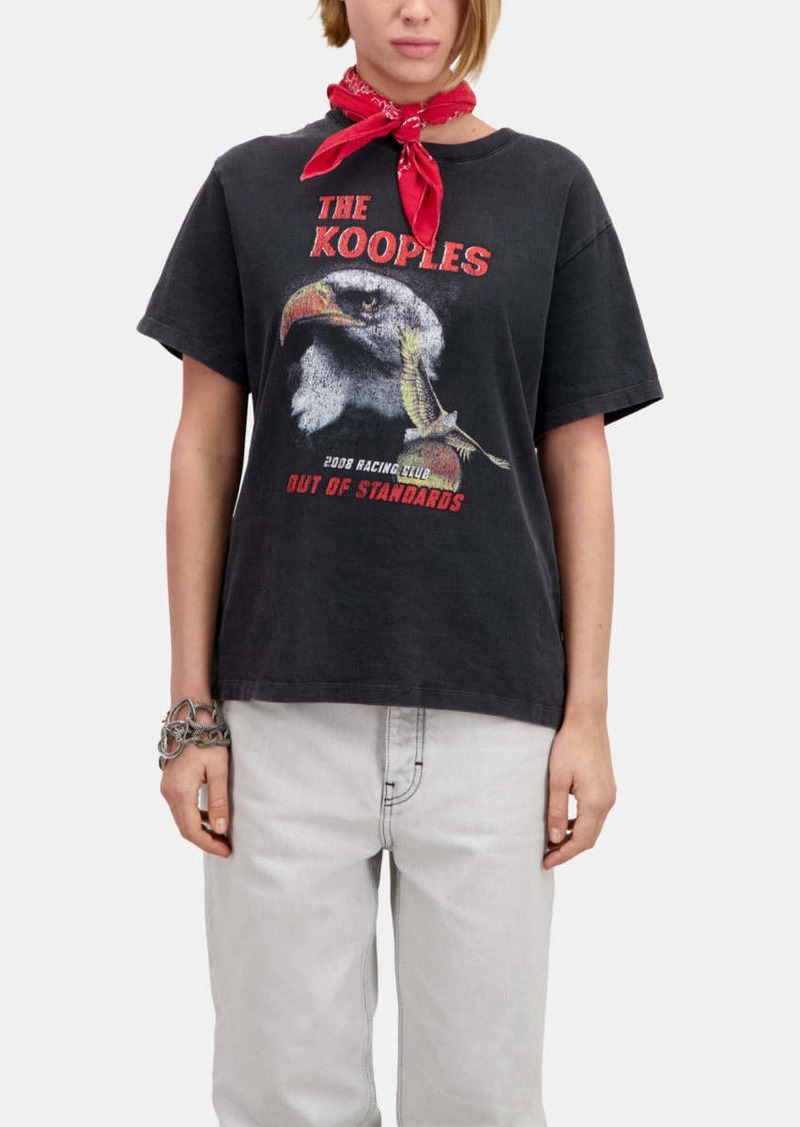 The Kooples T-shirt With Eagle Serigraphy