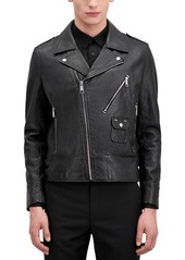 The Kooples Asymmetrical Zip Front Leather Jacket