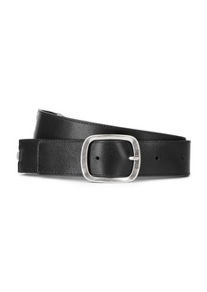 The Kooples Black Leather Buckle Belt