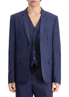 The Kooples Blurry Check Fitted Suit Jacket