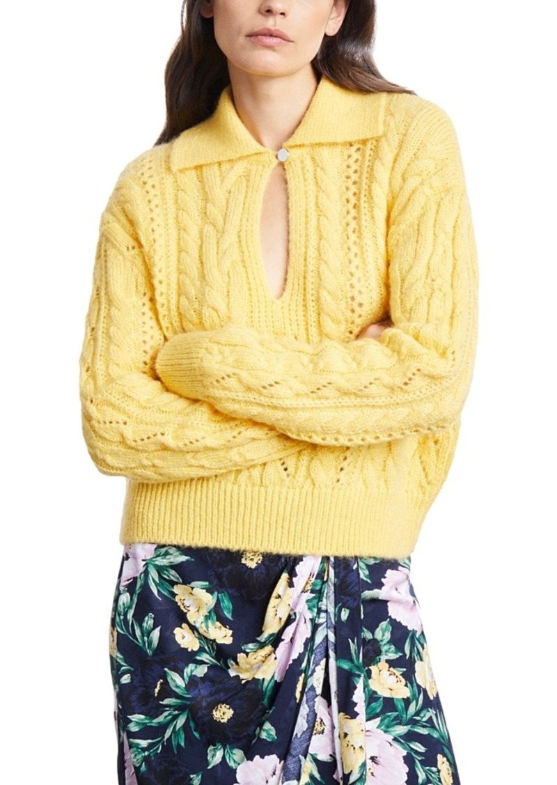 The Kooples Cable Knit Keyhole Sweater