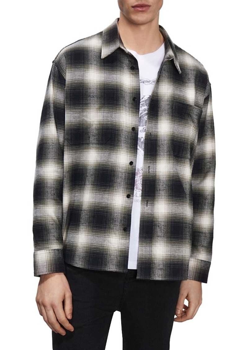 The Kooples Checked Relaxed Fit Button Down Shirt