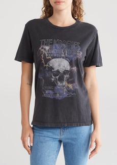 The Kooples Cheetah Graphic Jersey T-Shirt in Black Washed at Nordstrom Rack