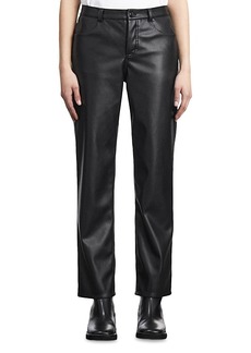 The Kooples Coated Faux Leather Straight Leg Pants