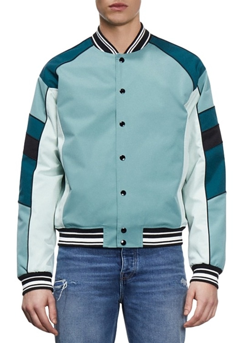 The Kooples Color Blocked Snap Front Varsity Jacket