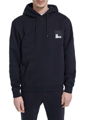 The Kooples Cotton Fleece Logo Print Loose Fit Hoodie