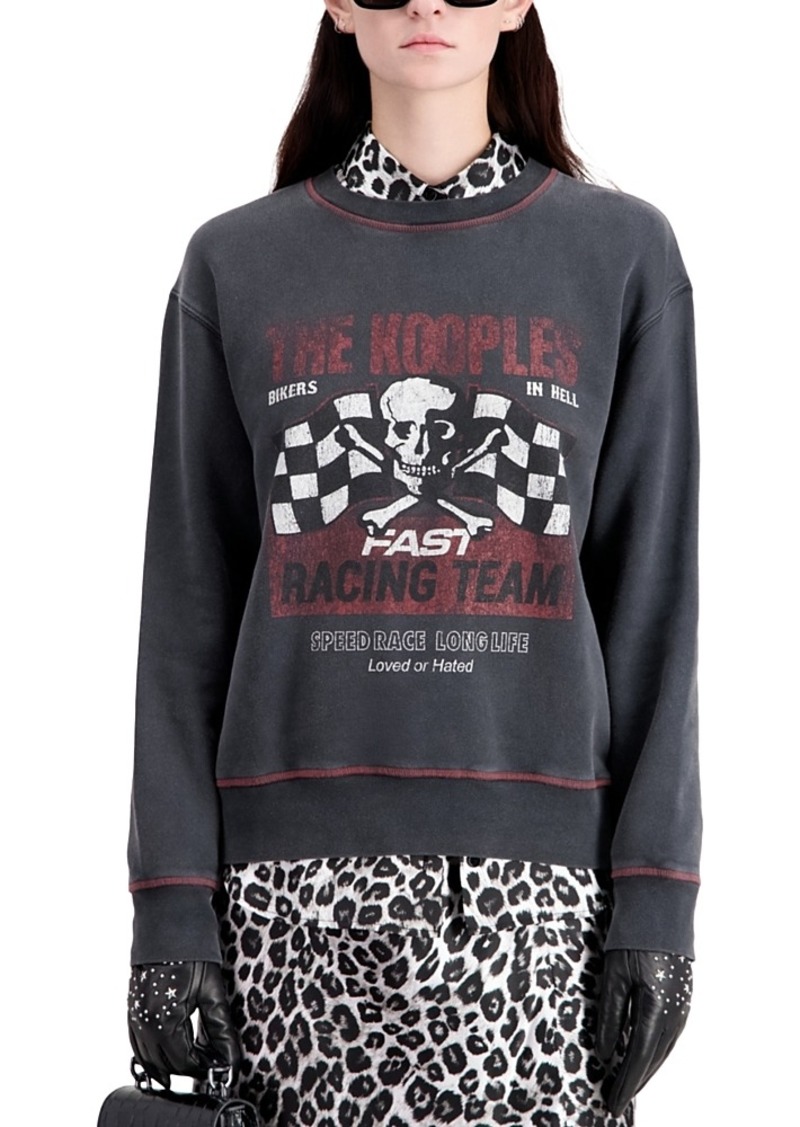 The Kooples Cotton Graphic Print Sweatshirt