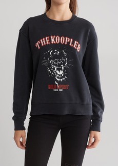 The Kooples Cotton Graphic Sweatshirt in Black Washed at Nordstrom Rack