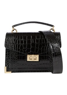 The Kooples Emily Croc Embossed Patent Leather Bag