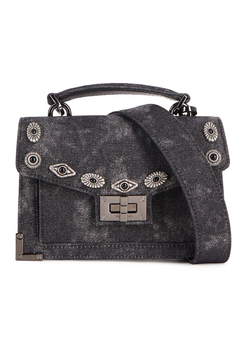 The Kooples Emily Nano Black Denim Bag