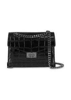 The Kooples Emily x Stella Croc Embossed Leather Convertible Bag