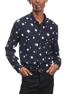 The Kooples Fluid Shining Stars Print Straight Fit Button Down Shirt