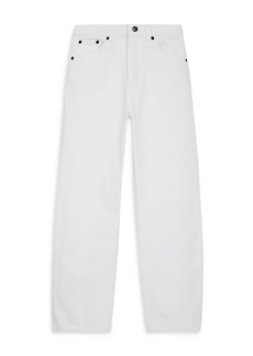 The Kooples High Rise Straight Jeans in White