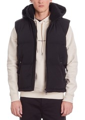 The Kooples Hooded Zip Front Down Vest