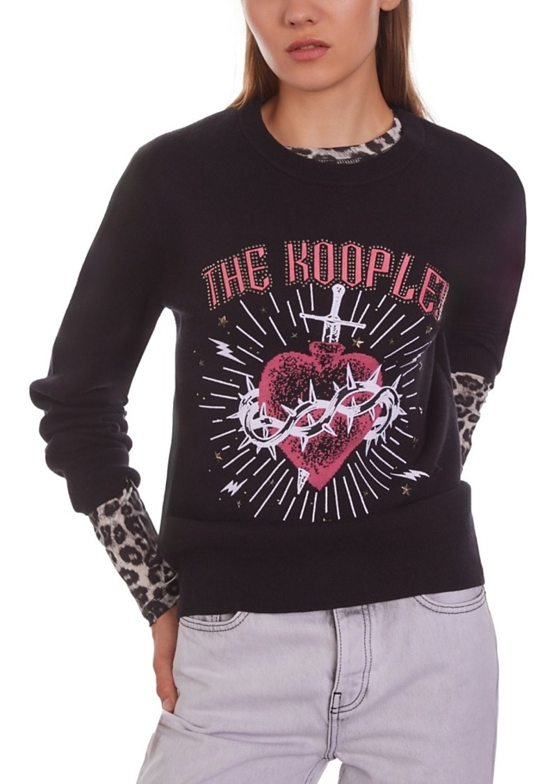 The Kooples Jacquard Graphic Knit Sweater