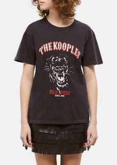 The Kooples Logo Cotton Jersey T-Shirt in Black Washed at Nordstrom Rack