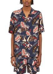 The Kooples Manches Printed Short Sleeve Camp Shirt