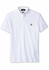 The Kooples Men's Men's Pique Polo Shirt with Stand Up Collar  S